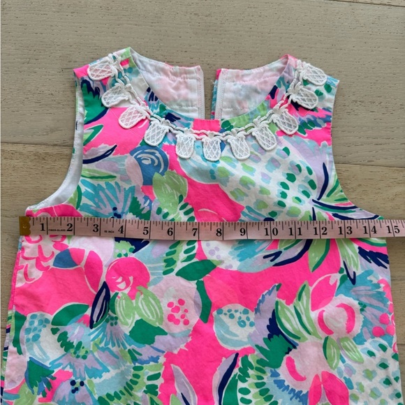 EUC Sz 10 Girls Little Lilly Classic Shift Dress tropical🦩 Lilly Pulitzer - Picture 2 of 7